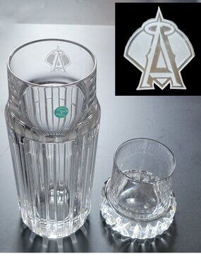 Tiffany & Co. /LA Anaheim Angels MLB Atlas Crystal Nite Set Water Carafe Tumbler